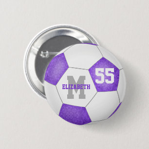 Badge Rond 5 Cm lilas violet gris girly soccer personnalisé
