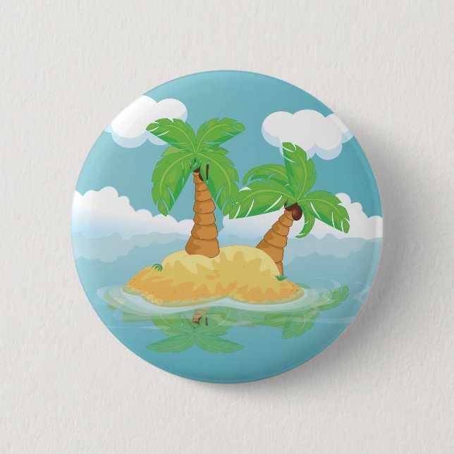 Badge Rond 5 Cm L'île déserte (Devant)