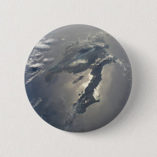 Badge Rond 5 Cm L'Île D'Hispaniola Avec Sunglin