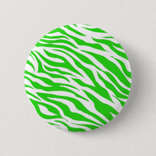 Badge Rond 5 Cm Lime Green Zebra Grandes Posters de animaux sauvag