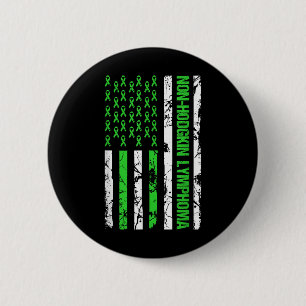 Badge Rond 5 Cm Lime vert non Hodgkin Lymphoma drapeau