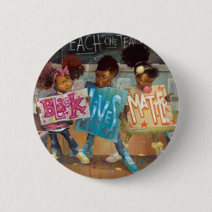 Badge Rond 5 Cm L'importance des vies noires
