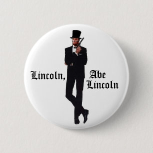 Badge Rond 5 Cm Lincoln, Abe Lincoln Button