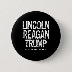 Badge Rond 5 Cm Lincoln, Reagan, Trump - Présidents favoris
