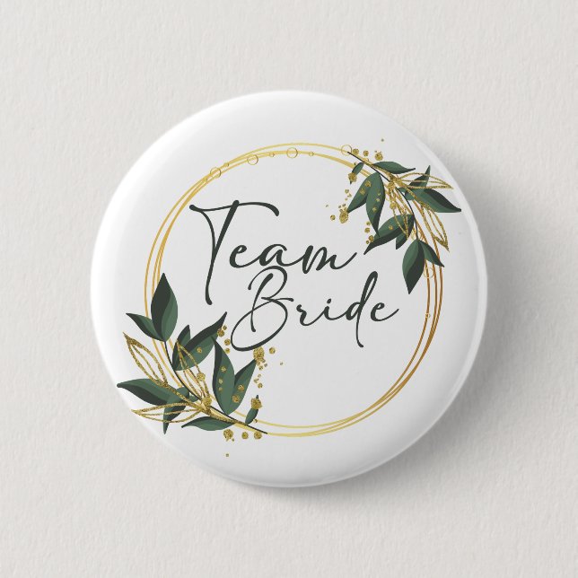 Badge Rond 5 Cm L'Inscription d'or de Bride (Devant)