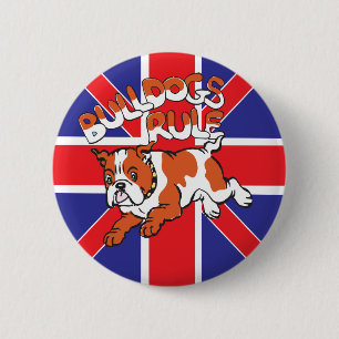 Badge Rond 5 Cm L'insigne de la loi des Bulldogs