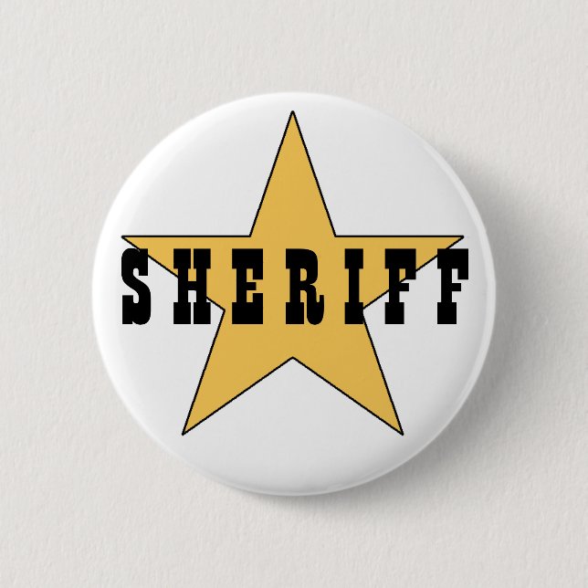Badge Rond 5 Cm L'insigne du shérif (Devant)