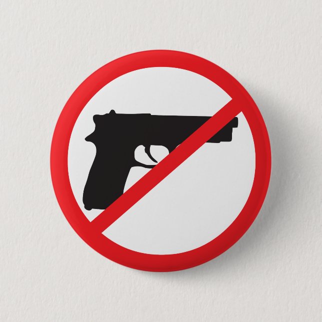 Badge Rond 5 Cm L'interdiction lance le pacifiste d'Anti-Arme à (Devant)