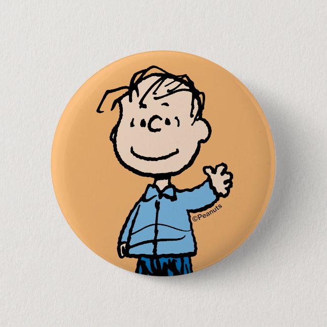 Badge Rond 5 Cm Linus Waving (Devant)
