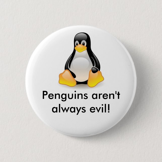 Badge Rond 5 Cm Linux-pingouin-Tux (Devant)