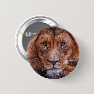 Badge Rond 5 Cm Lion africain