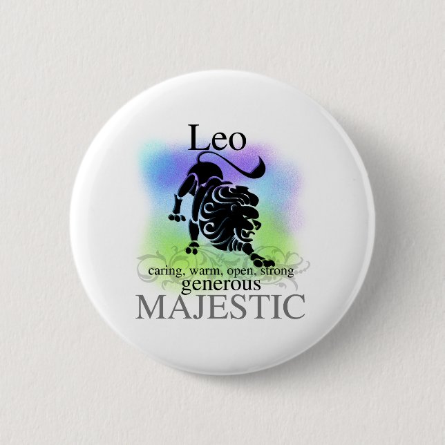 Badge Rond 5 Cm Lion au sujet de vous (Devant)