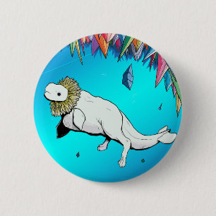 Badge Rond 5 Cm Lion de beluga