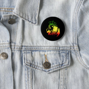 Badge Rond 5 Cm Lion De Juda - Rasta