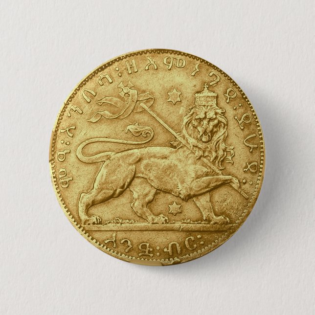 Badge Rond 5 Cm Lion de Judah Button (Devant)