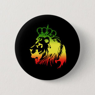 Badge Rond 5 Cm Lion De Judah - Rasta
