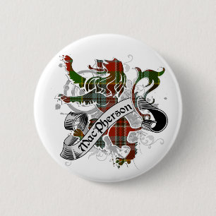Badge Rond 5 Cm Lion de MacPherson Tartan