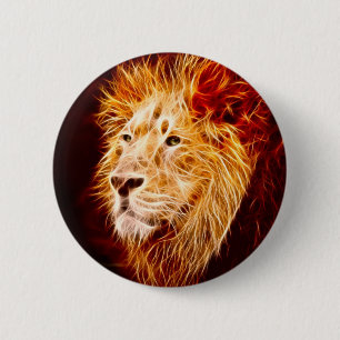 Badge Rond 5 Cm Lion élémentaire