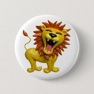 Badge Rond 5 Cm Lion hurlant