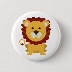 Badge Rond 5 Cm Lion mignon