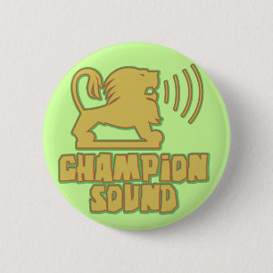 Badge Rond 5 Cm Lion sain de champion