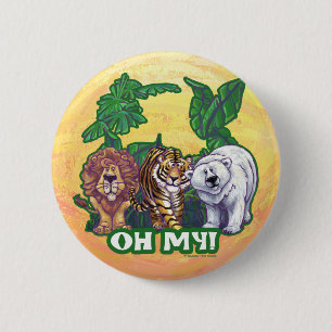 Badge Rond 5 Cm Lions Tiger Ours Oh Mon