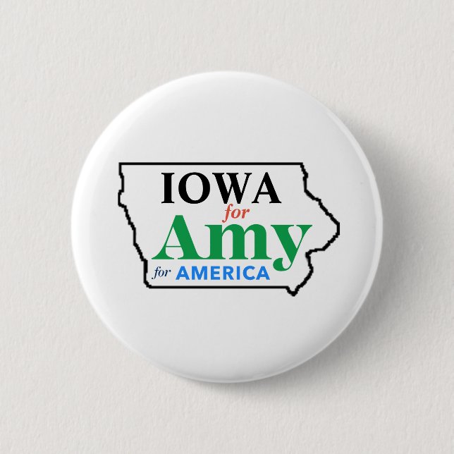 Badge Rond 5 Cm L'Iowa pour Amy (Devant)