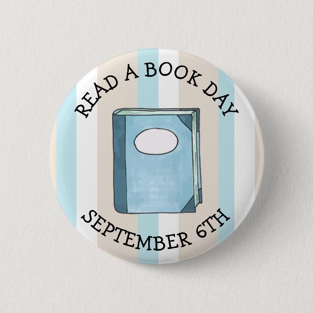 Badge Rond 5 Cm Lire la journée du livre 6 septembre (Devant)