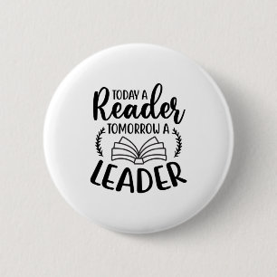 Badge Rond 5 Cm Lire l'art aujourd'hui Un lecteur demain un leader