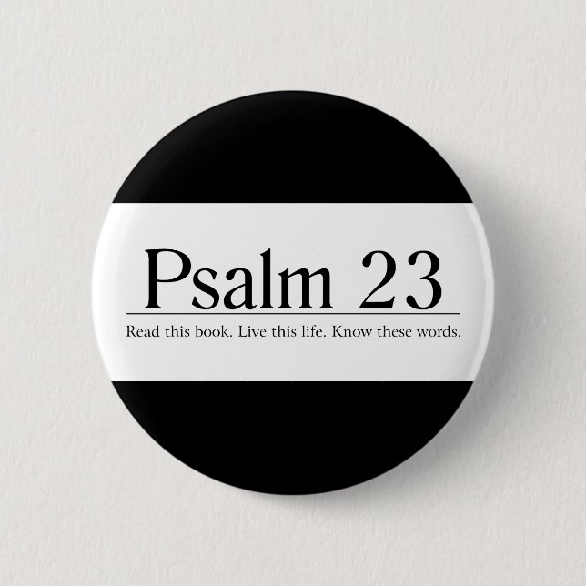 Badge Rond 5 Cm Lire le psaume biblique 23 (Devant)