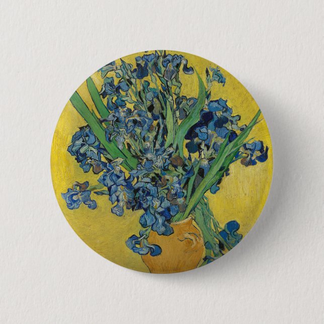 Badge Rond 5 Cm L'iris de Van Gogh (Devant)