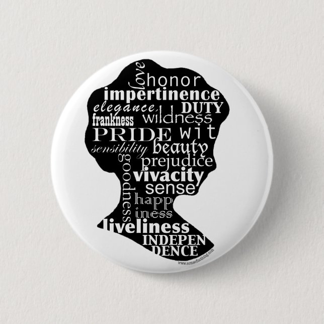 Badge Rond 5 Cm Lisez le bouton de Jane Austen (Devant)