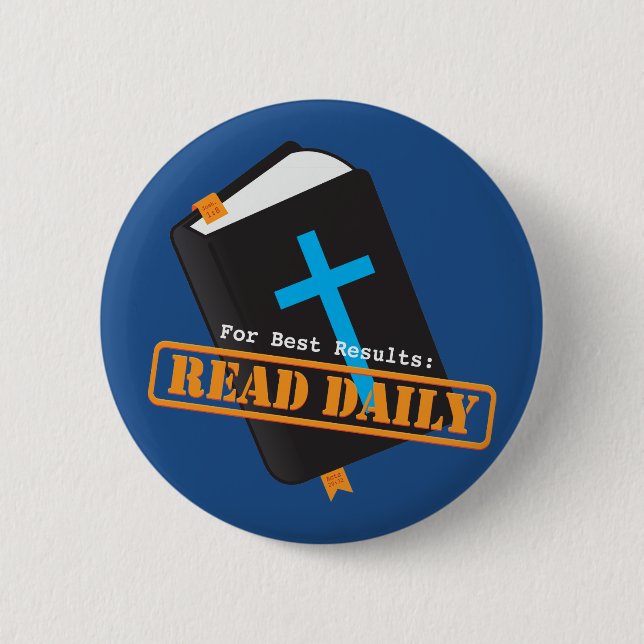 Badge Rond 5 Cm Lisez le chrétien quotidien de bible (Devant)