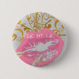 Badge Rond 5 Cm Lisez mes lèvres