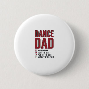 Badge Rond 5 Cm Liste de contrôle Dance Dad Design de gravure vint