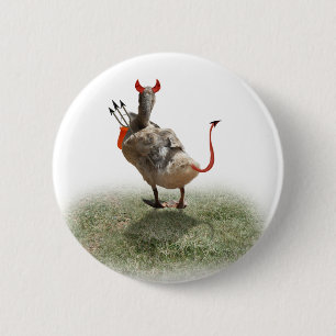 Badge Rond 5 Cm Little Devil Duck