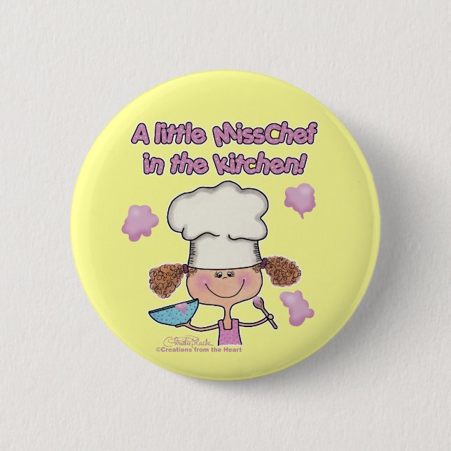 Badge Rond 5 Cm Little Miss Chef (Devant)