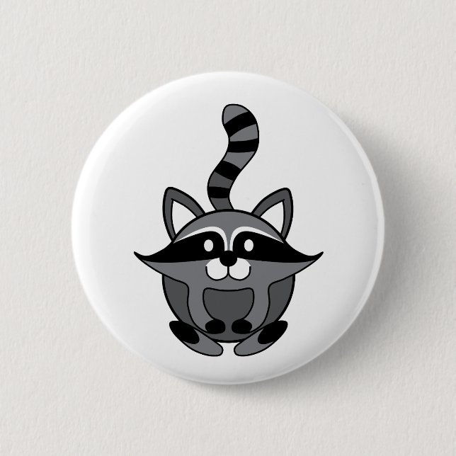 Badge Rond 5 Cm Little Raccoon (Devant)