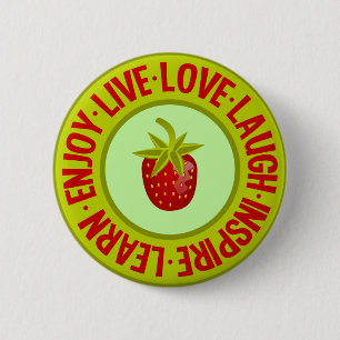 Badge Rond 5 Cm LIVE LOVE LAUGH ... bouton