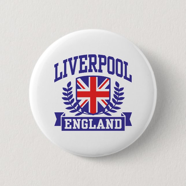 Badge Rond 5 Cm Liverpool Angleterre (Devant)