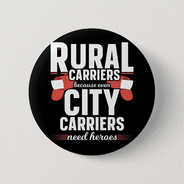 Badge Rond 5 Cm Livraison par les transporteurs ruraux Funny Mailm (Devant)