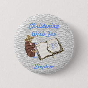 Badge Rond 5 Cm Livre de baptêmes de garçons