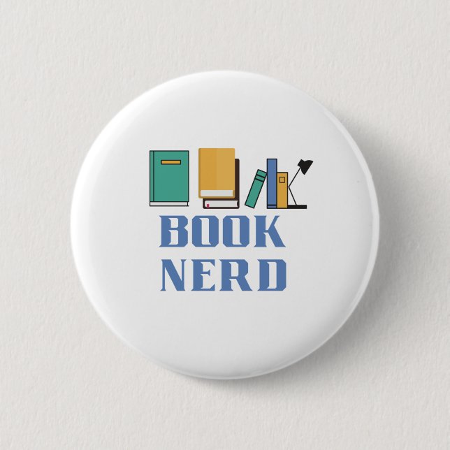 Badge Rond 5 Cm Livre Nerd (Devant)