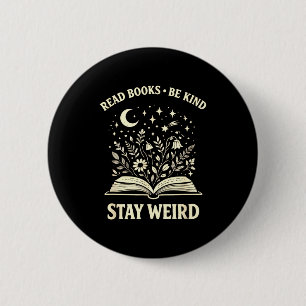 Badge Rond 5 Cm Livres de lecture drôles soyez gentils restez biza