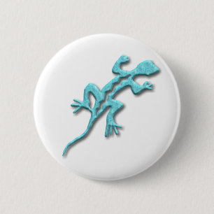 Badge Rond 5 Cm Lizard-turquoise
