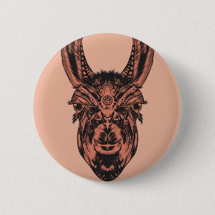 Badge Rond 5 Cm Llama