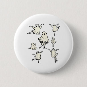 Badge Rond 5 Cm Llet Ghost Llet Dancer Danse Éffrayante Enseignant