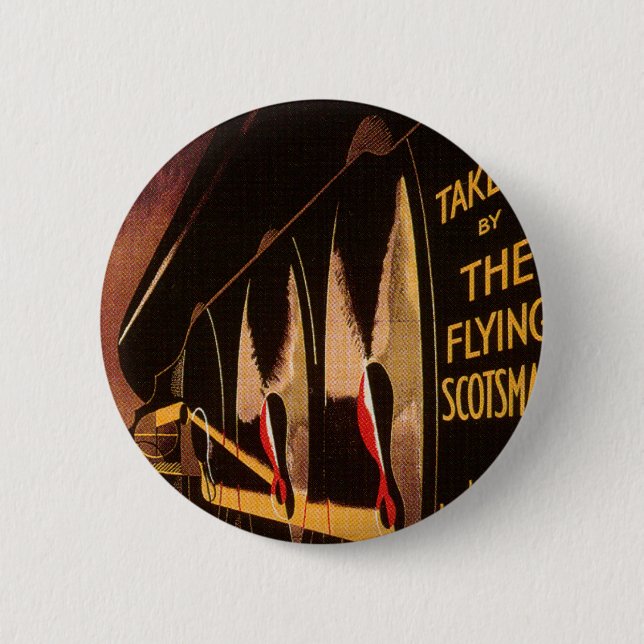 Badge Rond 5 Cm LNER Flying Scotsman (Devant)