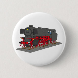 Badge Rond 5 Cm Locomotive à vapeur