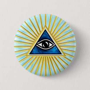 Badge Rond 5 Cm L'Oeil de Dieu